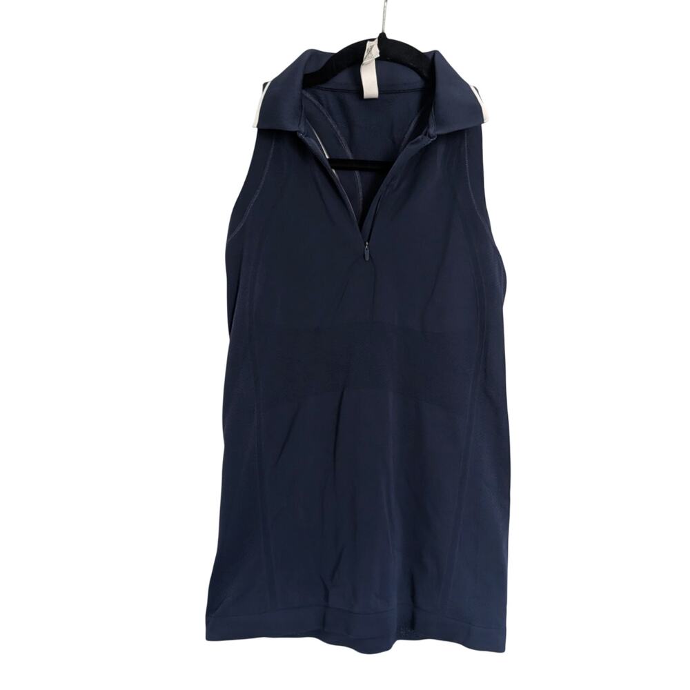 New Athleta Fitted XS Sleeveless Fitted Collared Tennis Sports Athletic Shirt